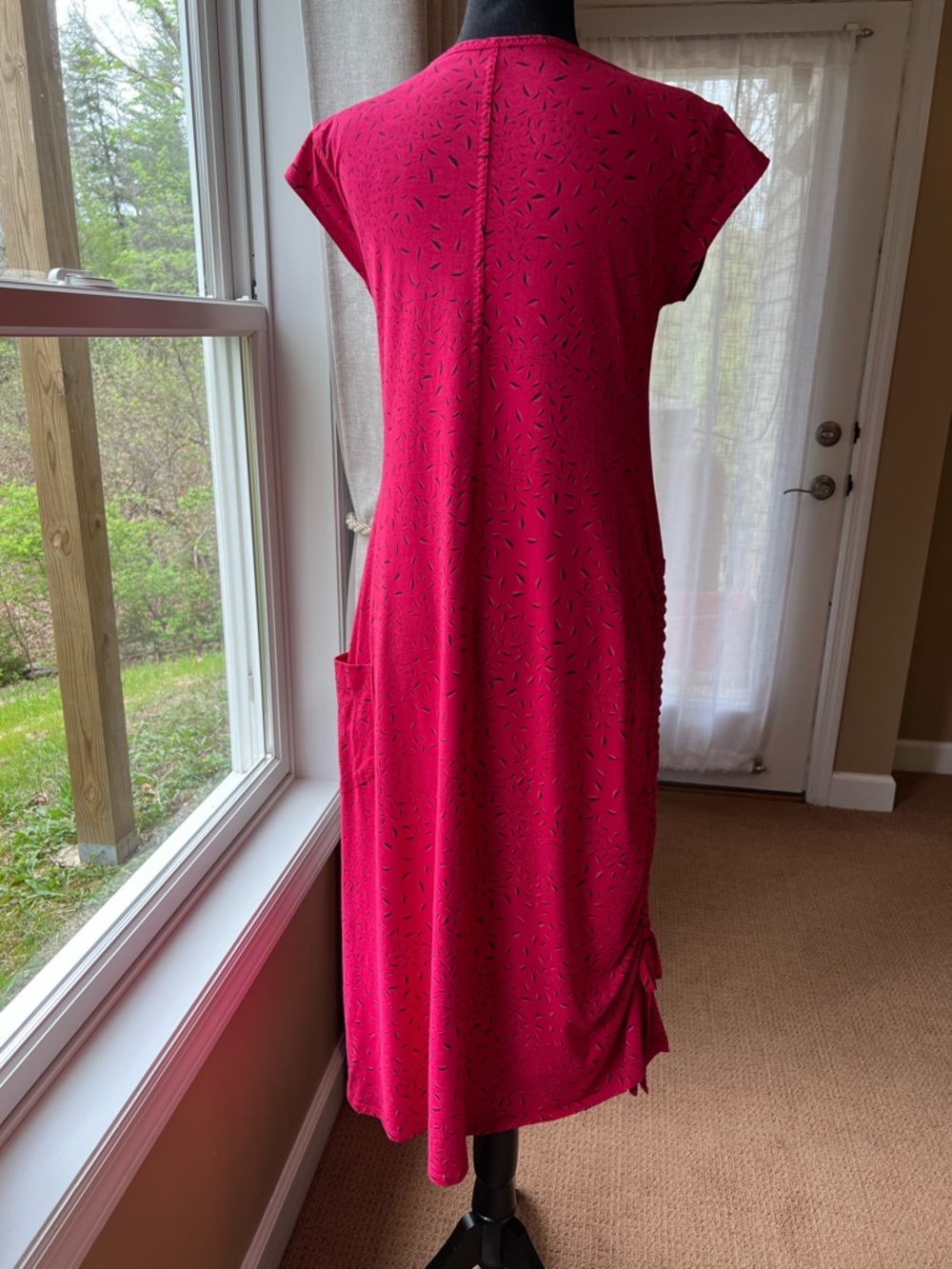 Toad&Co Samba Muse Dress Organic Cotton - Large - Red - Picture 6 of 10